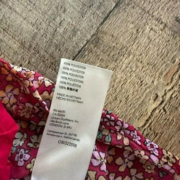 Free People floral print plunge mini dress with half sleeves size medium NWTs - Picture 7 of 12